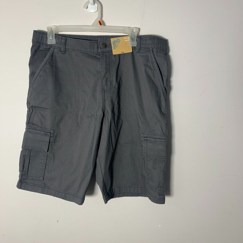 NWT New There Abouts Youth Boys 20H Husky Cargo Shorts Gray
